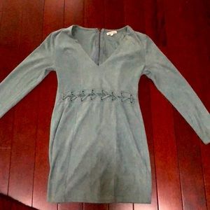 Sky blue velvet dress, perfect for a night out